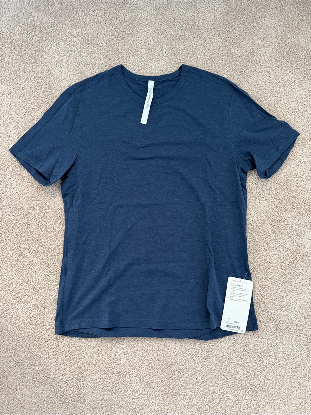 Lululemon Men's Navy 5 Year Basic Tee NWT